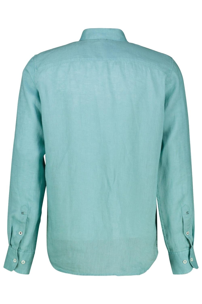 OVERHEMD VAN LINNEN EN KATOEN MIX 2541111 456 COASTAL BLUE